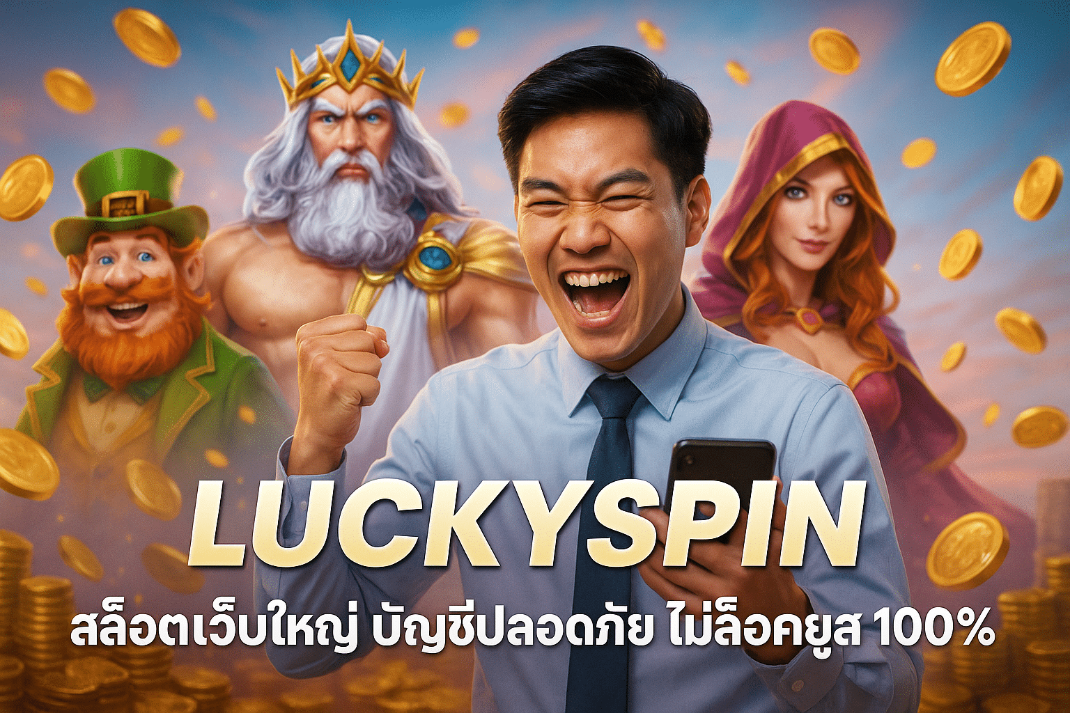 LUCKYSPIN สล็อตเว็บใหญ่ บัญชีปลอดภัย ไม่ล็อคยูส 100%