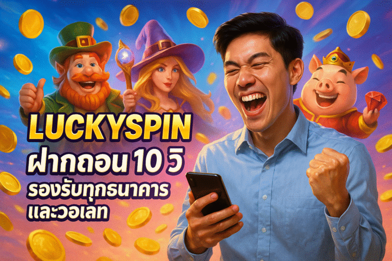 LUCKYSPIN ฝากถอน 10 วิ รองรับทุกธนาคารและวอเลท